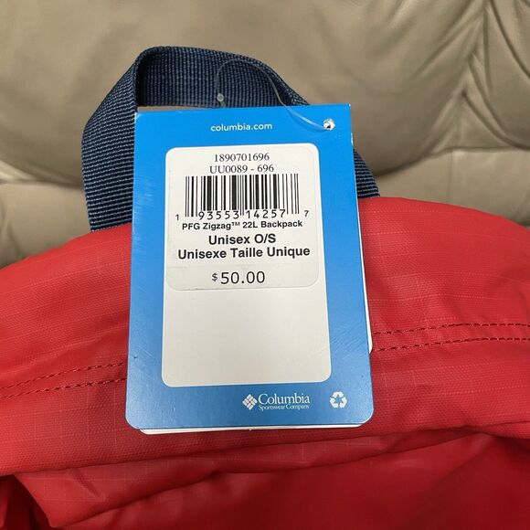 Columbia Unisex PFG PHG Zigzag 22L Backpack Multi One Size Red Blue NEW - Picture 12 of 13